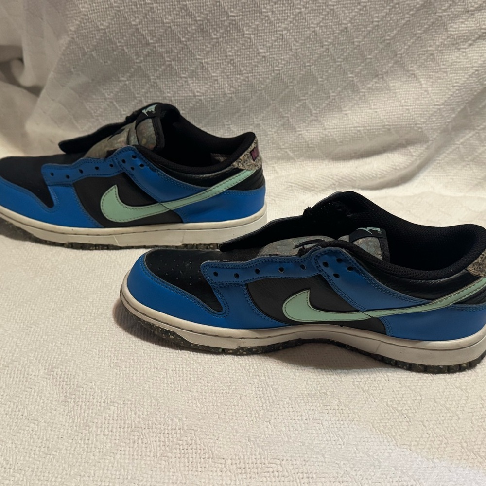 Nike Dunk Low SE ‘Black Light Photo Blue Mint Foam’ Size 6Y or Women’s 7.5 - Picture 6 of 11